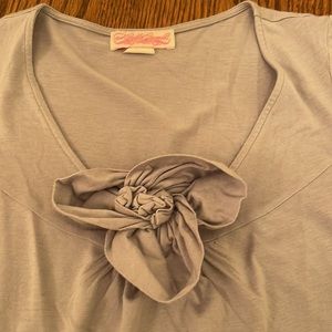 Light Grey Flower Top - Bella James from Anthropologie